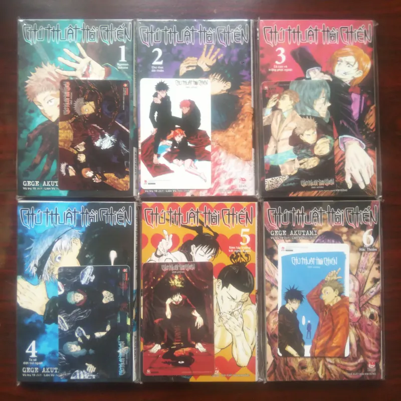 Chú Thuật Hồi Chiến - Jujutsu Kaisen (Gege Akutami) JJK Tập 1-6 Bản In Đầu Có PVC Card 1030805