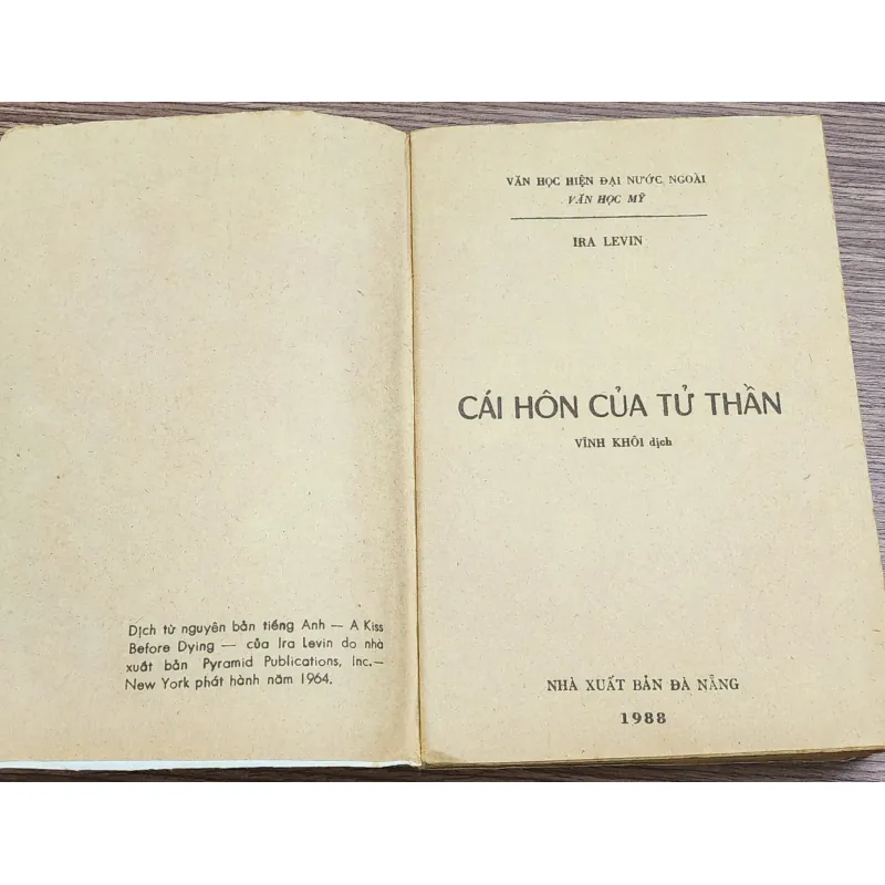 Tiểu thuyết Mỹ CÁI HÔN CỦA TỬ THẦN (Ira Levin) - Sách đẹp 776858