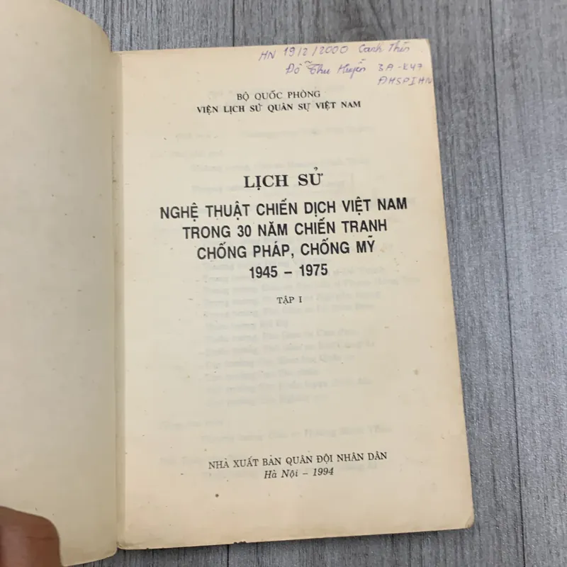 Lịch sử nghệ thuật chiến dịch việt nam trong 30 năm chiến tranh chống pháp…6a2 717863