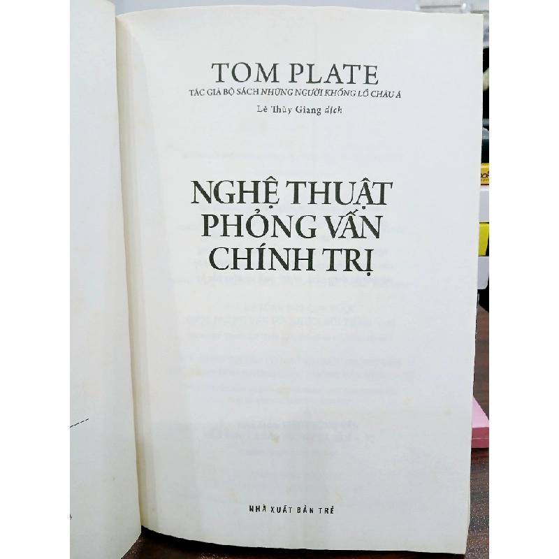 Nghệ thuật phỏng vấn chính trị – Tom Plate 552007