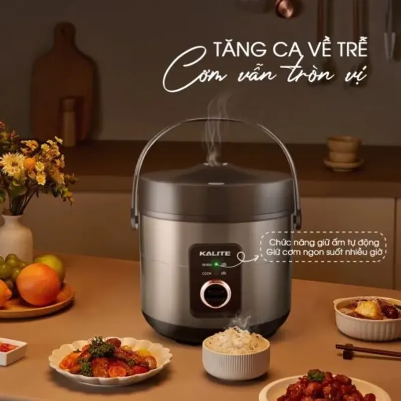 Nồi cơm điện KALITE KRC8018 lòng gốm Ceramic chống dính chống xước 585821