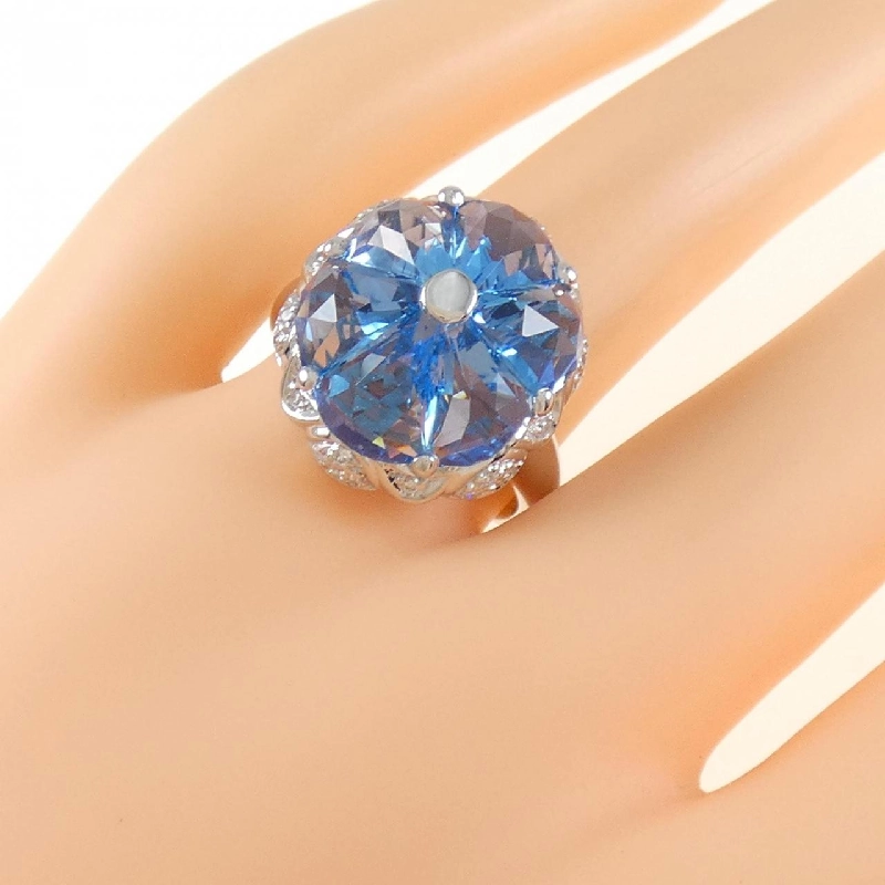 Nhẫn Blue Topaz 750WG 6.95CT 670037
