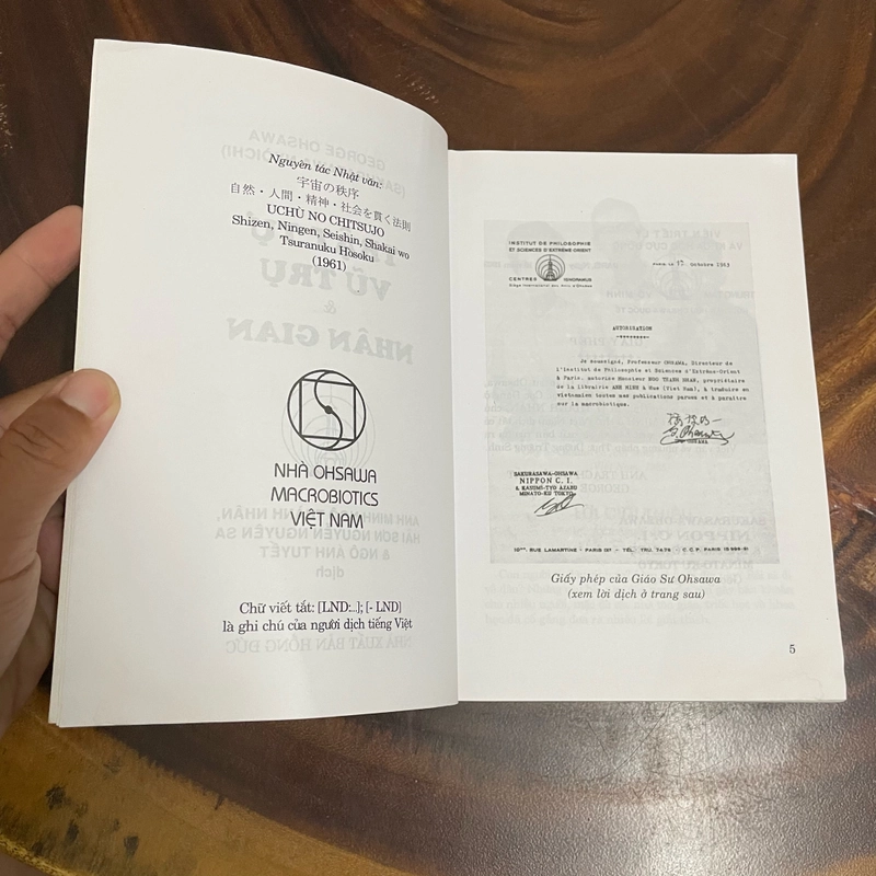 [Có Chữ Ký Ngô Ánh Tuyết] - II Tựa sách: Trật Tự Vũ Trụ & Nhân Gian - George Ohsawa - 2020 443384