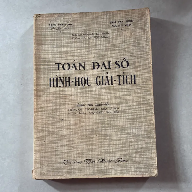 Toán đại số Hình học - Giải tích (sách trước 75) 747849