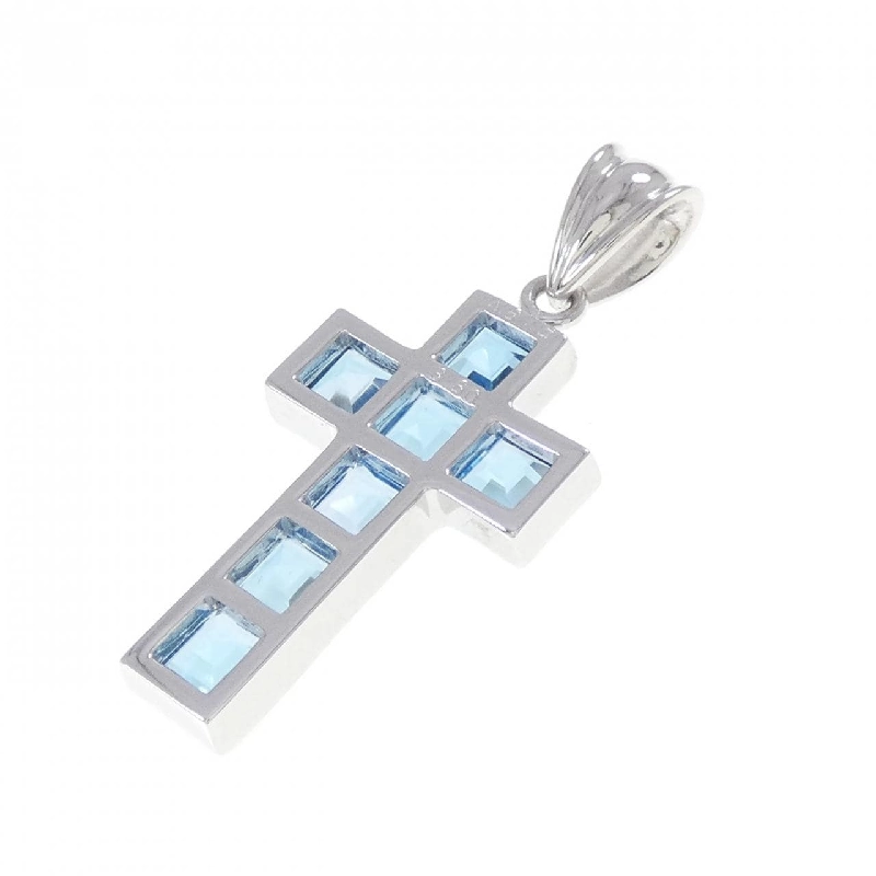 K18WG Đeo chéo Blue Topaz 3.30CT - Hàng hiệu Chính hãng 871215