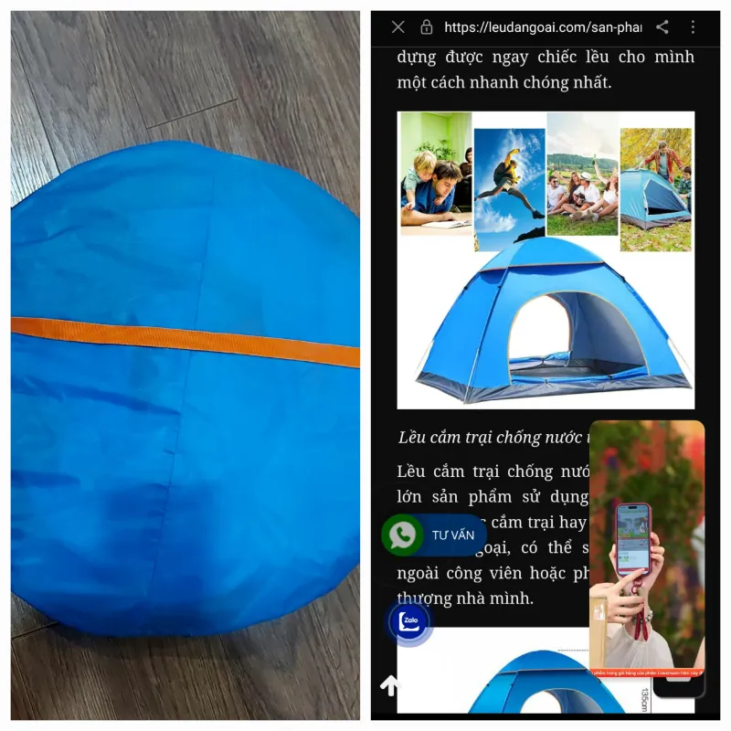 Lều cắm trại chống nước lớn gọn nhẹ dễ mang theo 707337