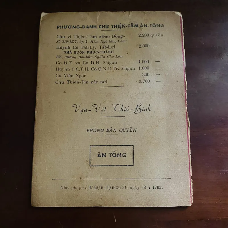 Hạnh chay trường và nền hoà bình thế giới (năm 1965)  723242