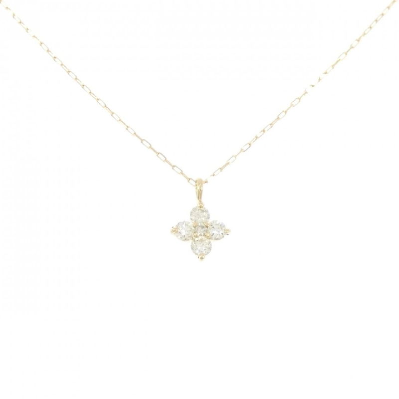 K18YG Hoa Hồng Kim Cương Dây Chuyền 0.10CT - Hàng hiệu Chính hãng 860057