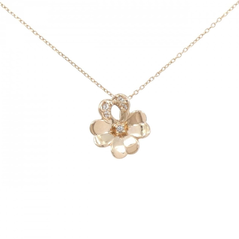 K10PG Cỏ Ba Lá Mặt Dây Chuyền Topaz Trắng - Hàng hiệu Chính Hãng 857903