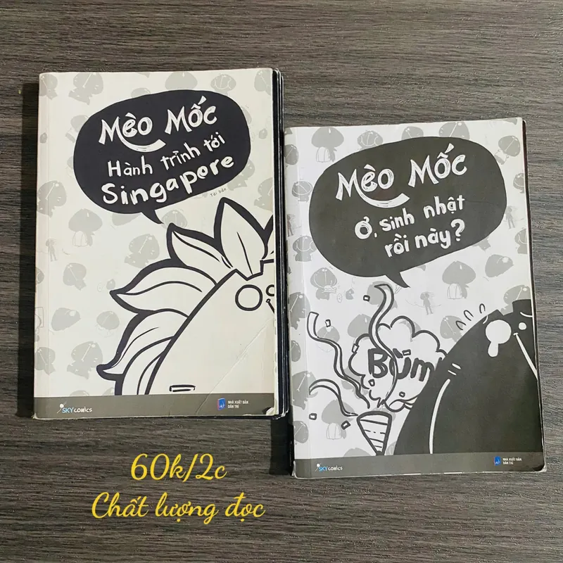 Bộ 2 quyển - Mèo Mốc ơ, sinh nhật rồi này? Và Mèo Mốc - Hành Trình Tới Singapore#HATRA 570247