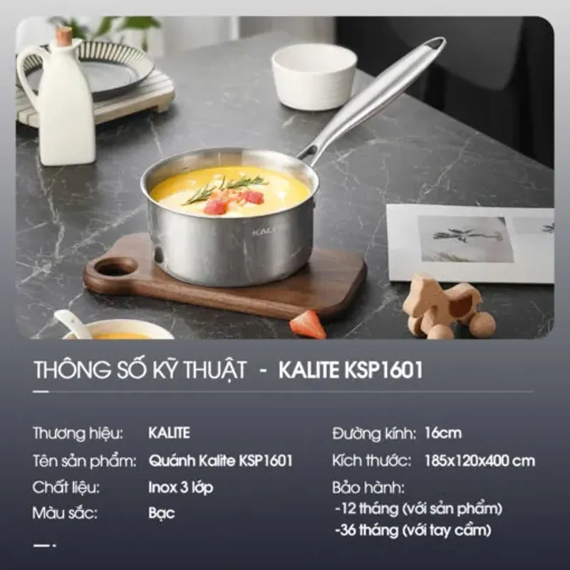 Quánh inox Kalite KSP1601 3 Lớp Cao Cấp 572275