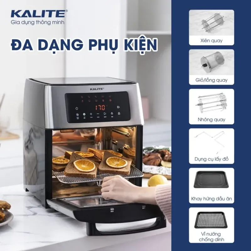 Nồi chiên không dầu KALITE KL-1500 15L chính hãng mới 100% 572316