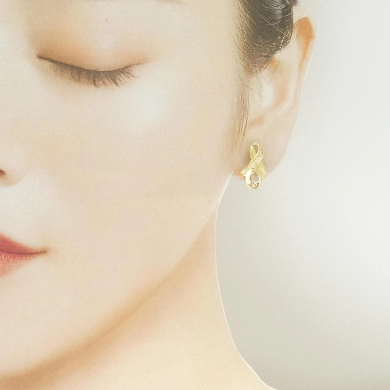 K18YG Bông tai kim cương 0.06CT - Hàng hiệu Chính hãng 867881