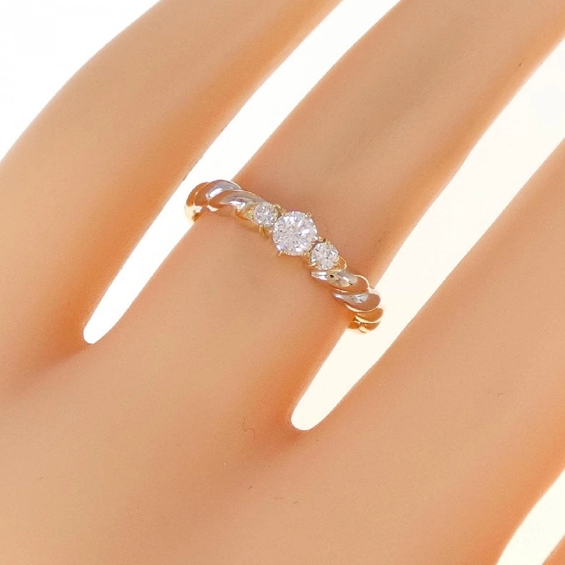 Nhẫn kim cương K18YG/PT/K18PG 0.21CT 672059