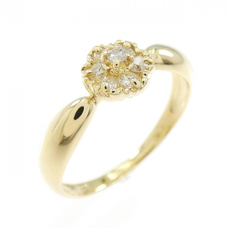 Nhẫn kim cương hoa K18YG 0.14CT 668469