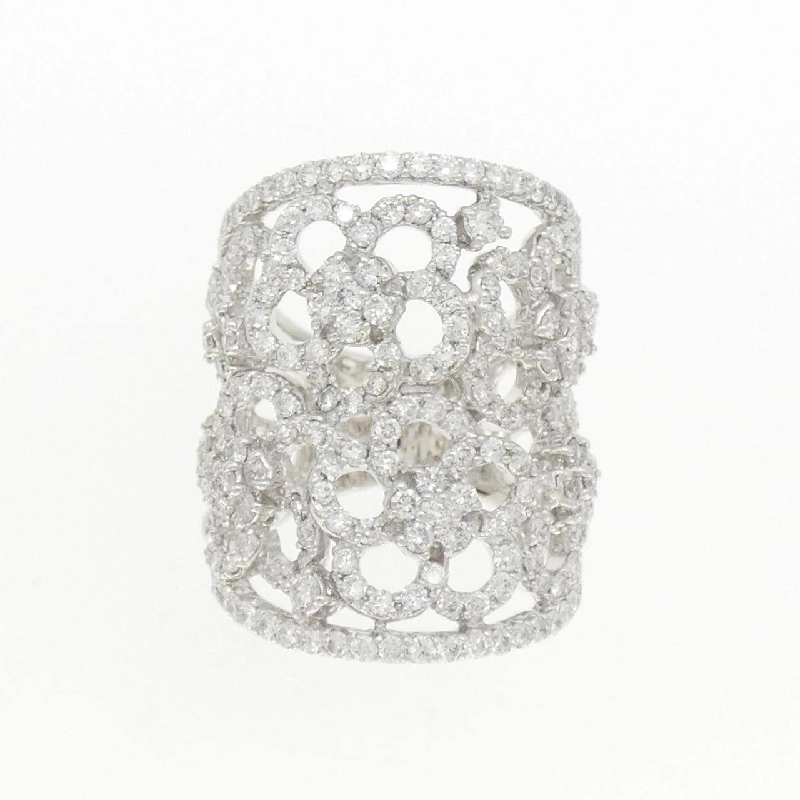 Nhẫn kim cương hoa K18WG 2.50CT 672421