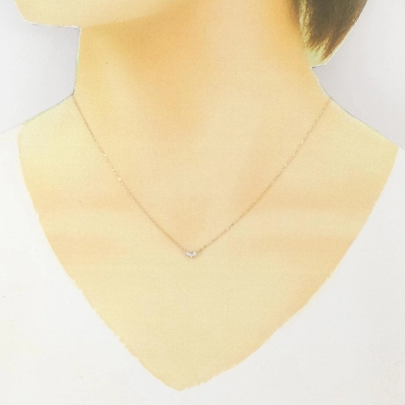 K18YG Dây chuyền kim cương hình trái tim 0.05CT - Hàng hiệu Chính hãng 860531