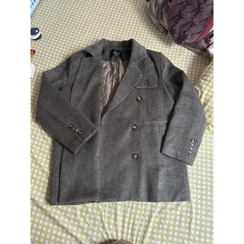 Áo khoác dạ form rộng Hàn Quốc 781271