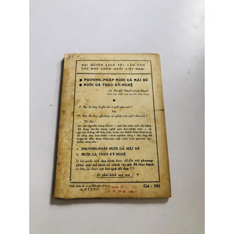 PHƯƠNG PHÁP PHÒNG BỊNH, TRỊ BỊNH GÀ năm 1957 718132