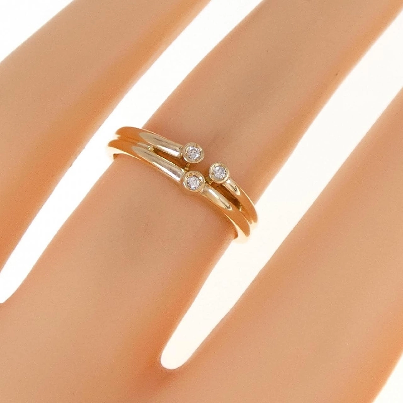 Nhẫn kim cương K18YG 0.025CT 672399