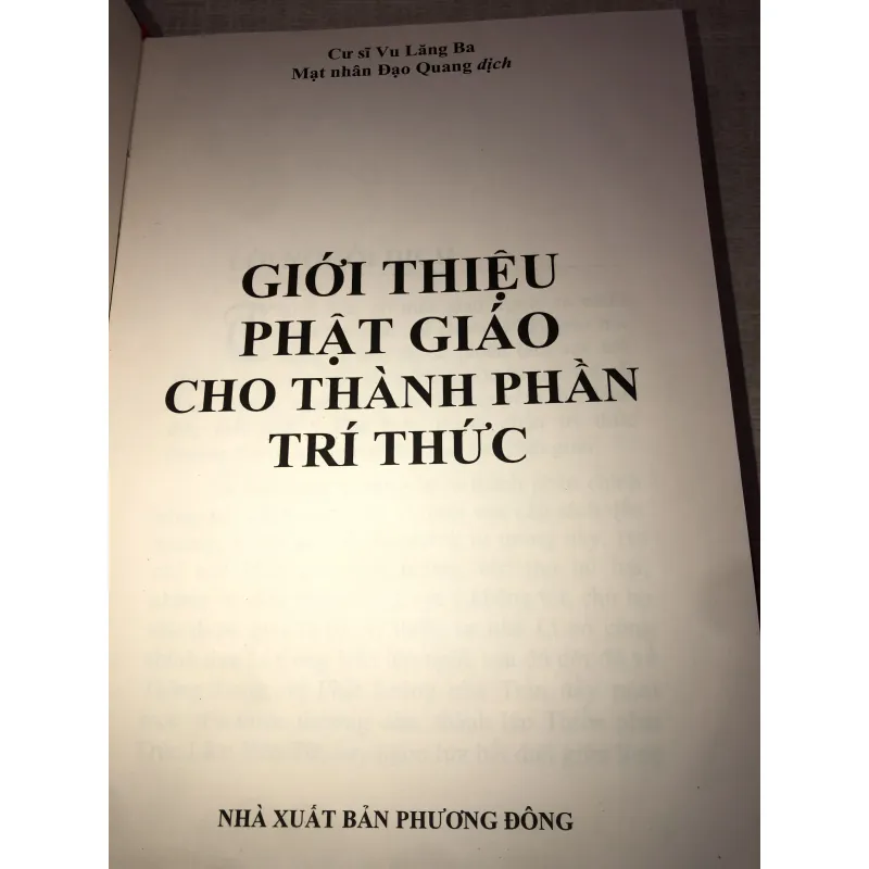Giới thiệu phật giáo cho thành phần trí thức 995985