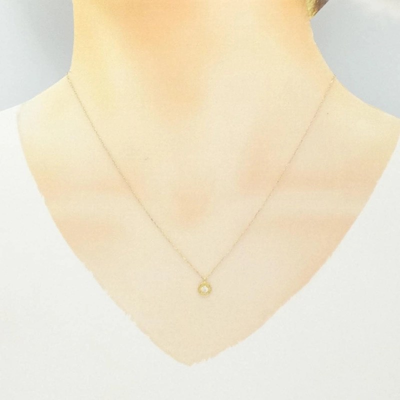 K18YG Dây chuyền đá mặt trăng - Hàng hiệu Chính hãng 859082