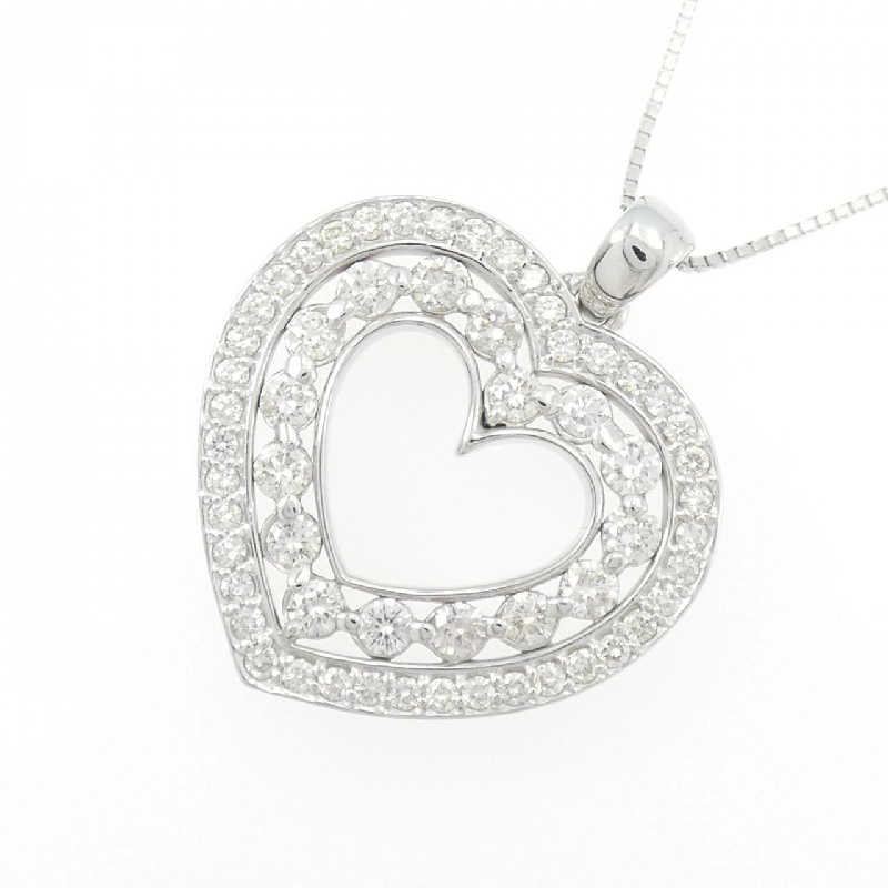 K18WG Dây chuyền kim cương hình trái tim 2.00CT - Hàng hiệu Chính hãng 858225