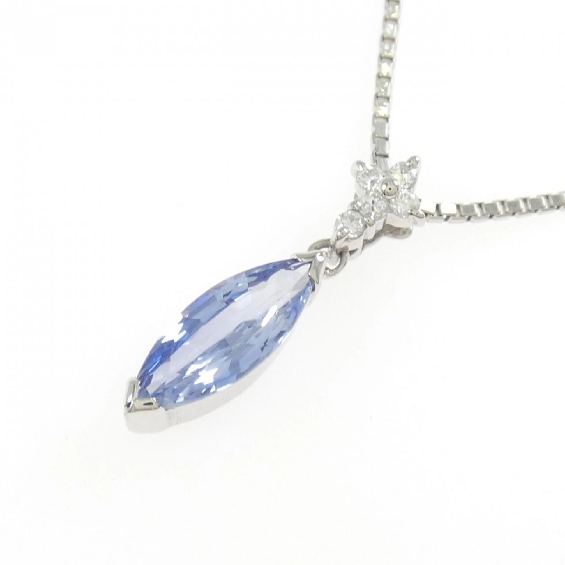 Dây chuyền hoa sapphire PT900/PT850 1.46CT - Hàng hiệu Authentic 864252