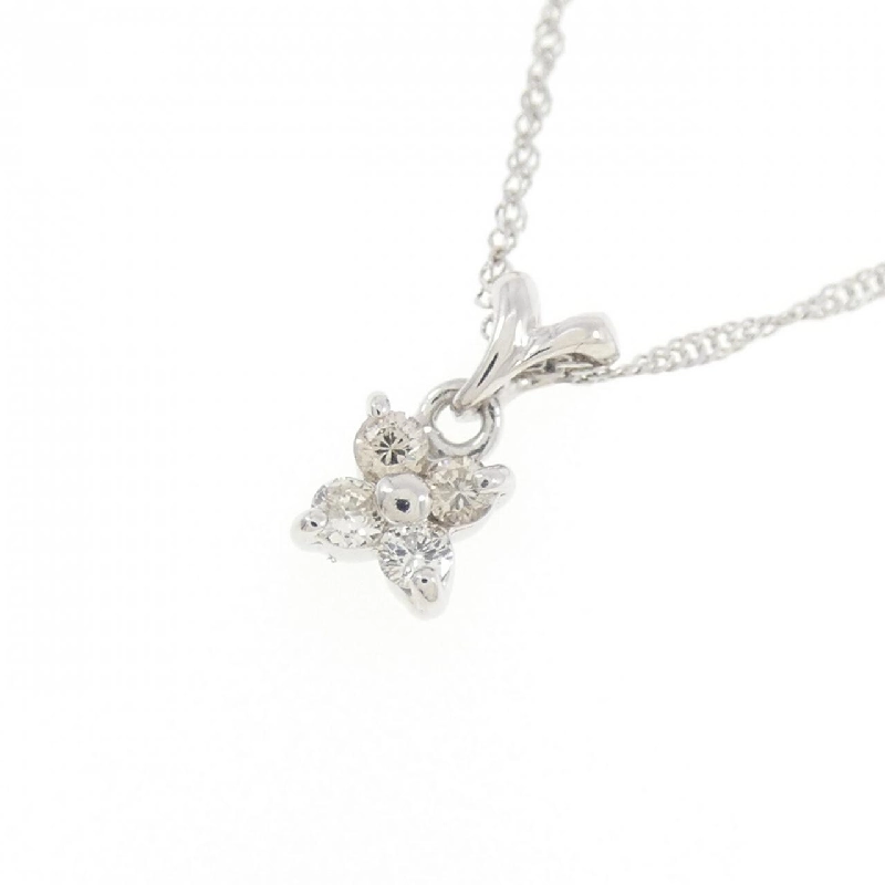 K18WG Hoa Kim Cương Dây Chuyền 0.08CT - Hàng hiệu Chính hãng 859019