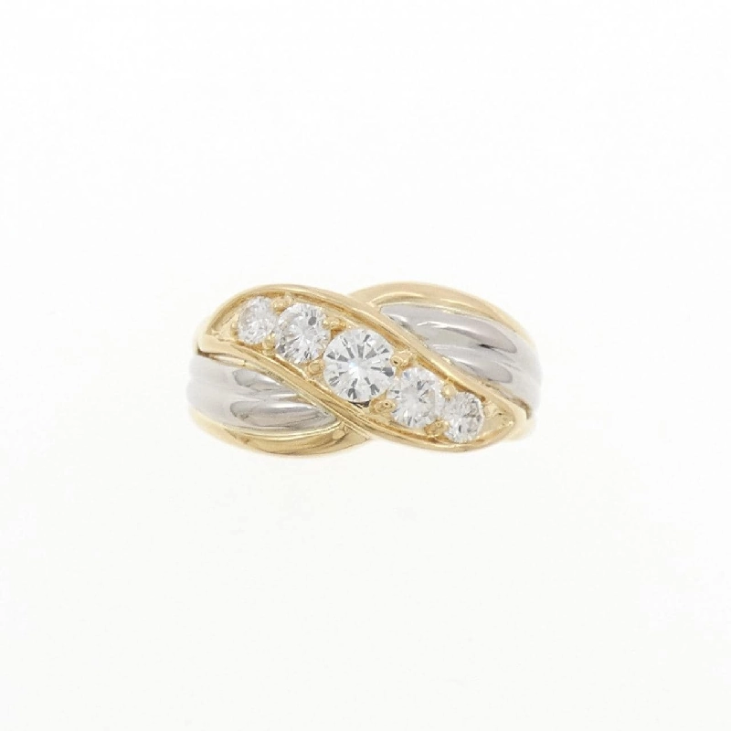 Nhẫn kim cương K18YG/PT900 0.50CT 669006