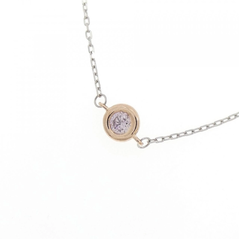 K18PG/PT850 Dây chuyền kim cương hồng - Hàng hiệu Authentic 861096