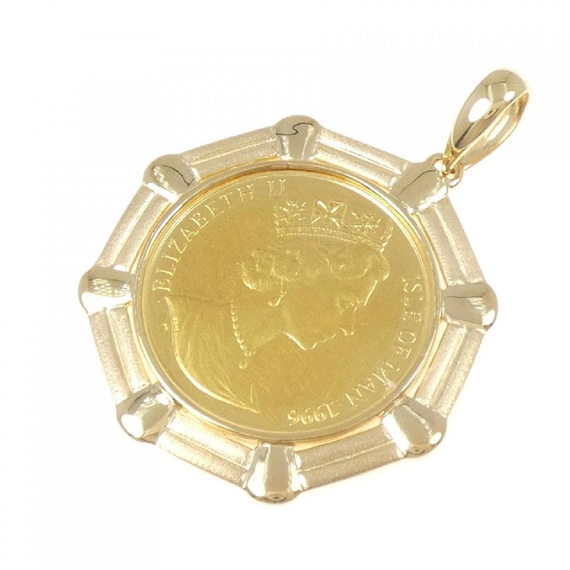 K18YG(枠) Đồng xu Mặt dây chuyền - Hàng hiệu Chính hãng 865366