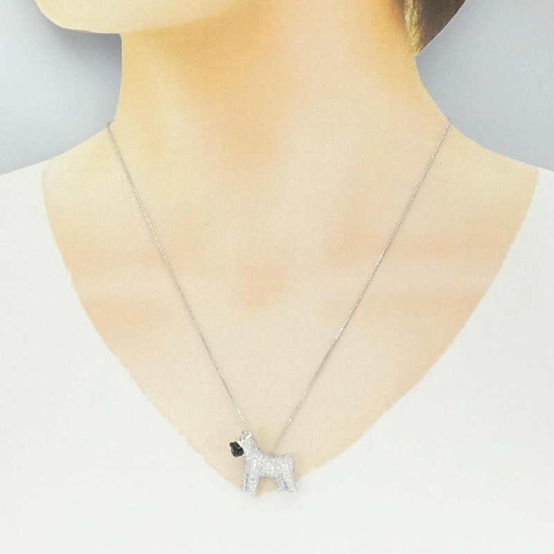 Dây chuyền Onyx 18KWG/K18WG - Hàng hiệu Authentic 0.3CT 858929