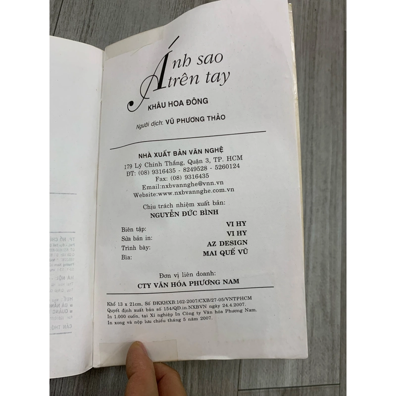 Anh sao trên tay - khâu hoa đông. 999 465960