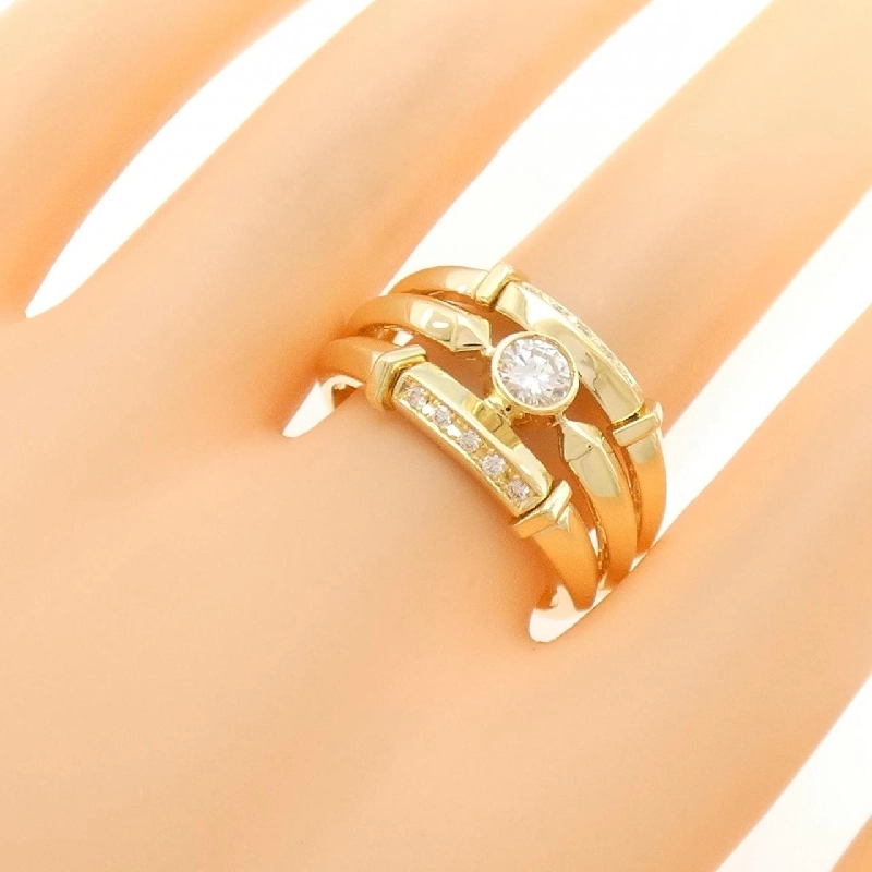 Nhẫn kim cương K18YG 0.306CT 666944