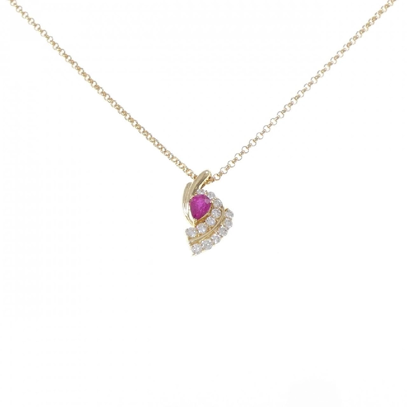 Dây chuyền ruby K18YG 0.47CT - Hàng hiệu chính hãng 857987