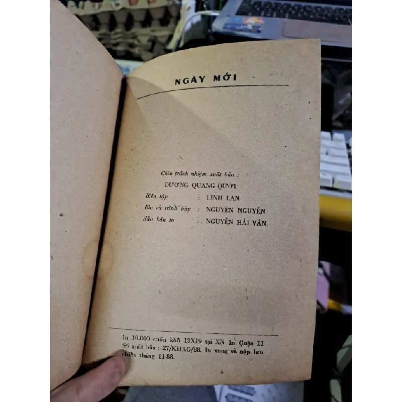 Ngày mới Thạch Lam mới 70% ố 1988 Văn học Việt Nam HCM1709 559935