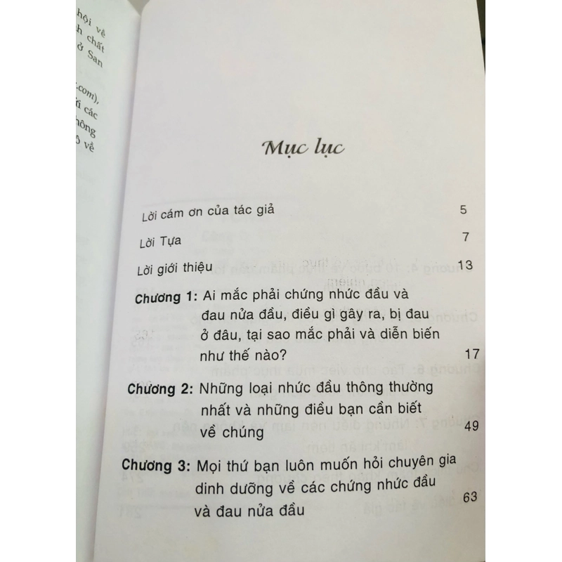 ĂN GÌ NẾU BỊ CHỨNG ĐAU ĐẦU, ĐAU NỬA ĐẦU (sách dịch) - 284 trang, nxb: 2007 363226