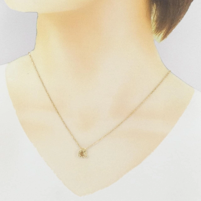 Dây chuyền kim cương hình trái tim K18YG 0.06CT - Hàng hiệu chính hãng 856876