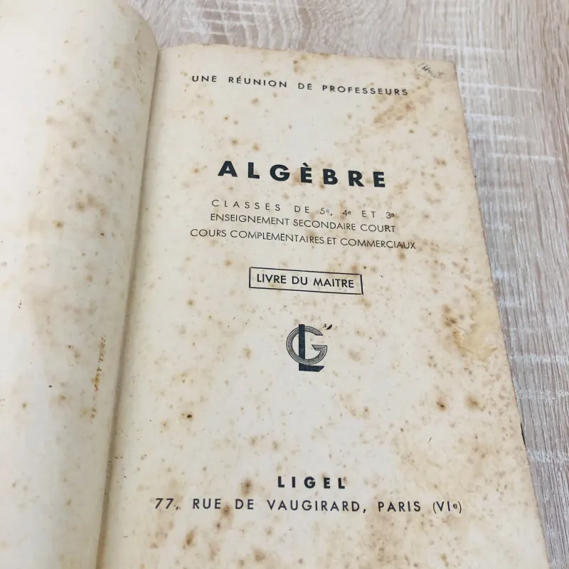 ALGÈBRE – Livre du Maître 971146