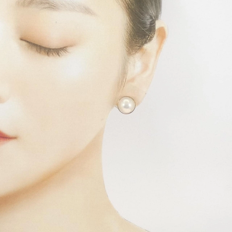 K18YG Mabe Pearl Earrings - Hàng hiệu Authentic 868520