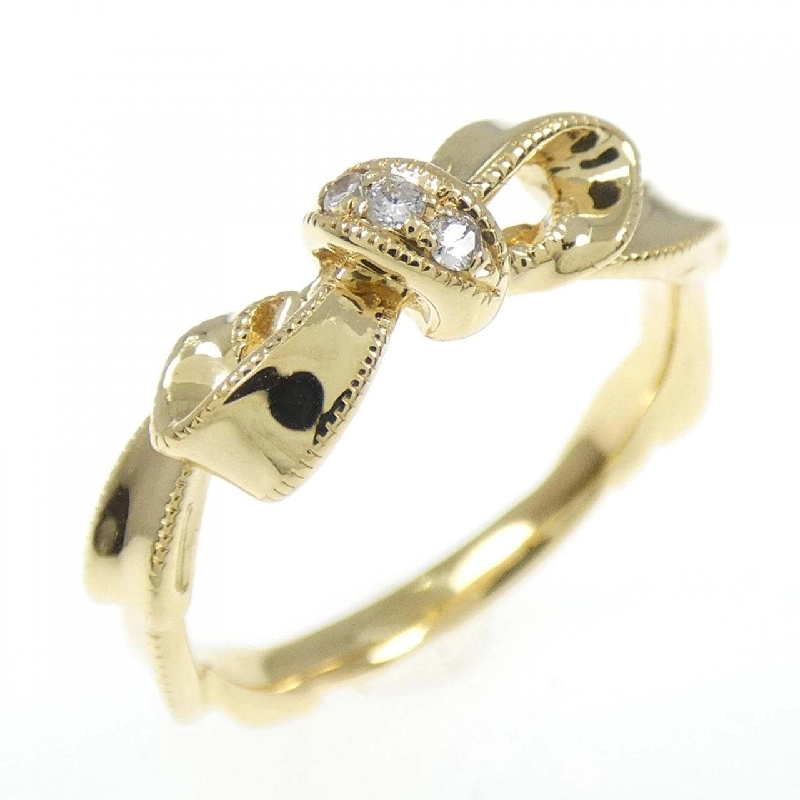 Nhẫn kim cương hình ruy băng K18YG 0.03CT - Hàng hiệu chính hãng 856105