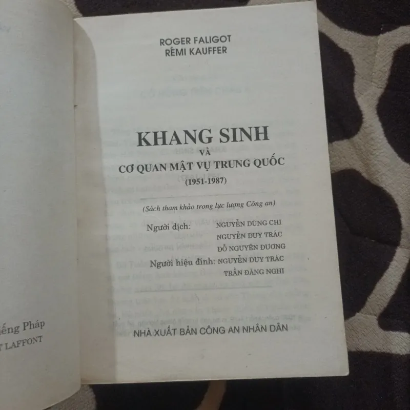 Khang Sinh Và Cơ Quan Mật Vụ Trung Quốc- Roger Faligot Remi Kauffer 745080