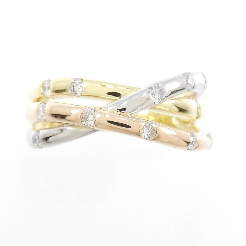 Nhẫn kim cương K18YG/PT900/K18PG 0.30CT 671813