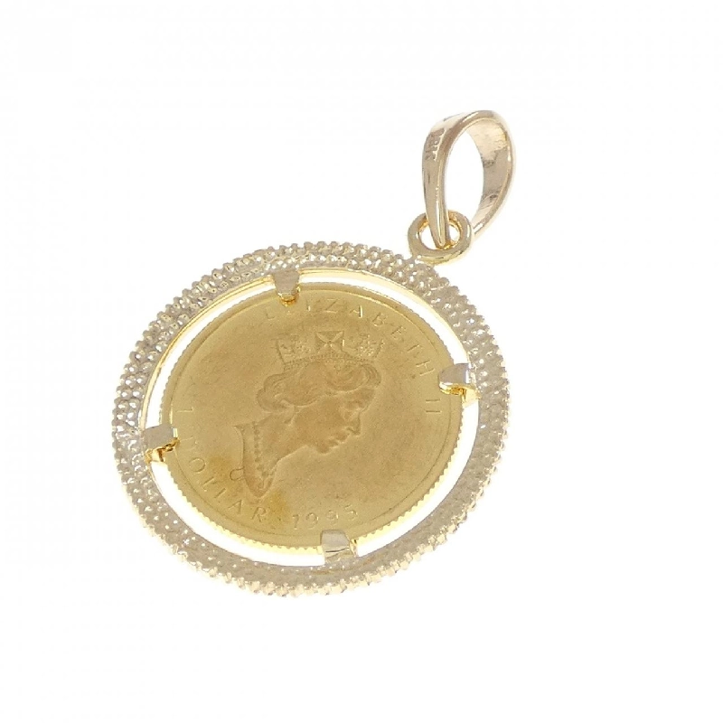 Mặt dây chuyền đồng xu 18KYG (khung) - Hàng hiệu Authentic 865328