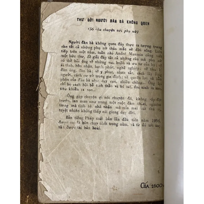 Thư gửi người đàn bà không quen biết-André Maurois, do Nguyễn Hiến Lê dịch.  1025559