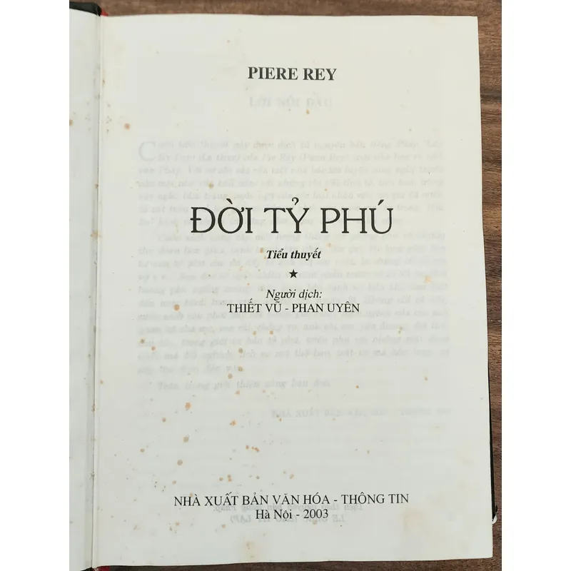 Tiểu thuyết ĐỜI TỶ PHÚ - tác giả Pierre Rey 704168
