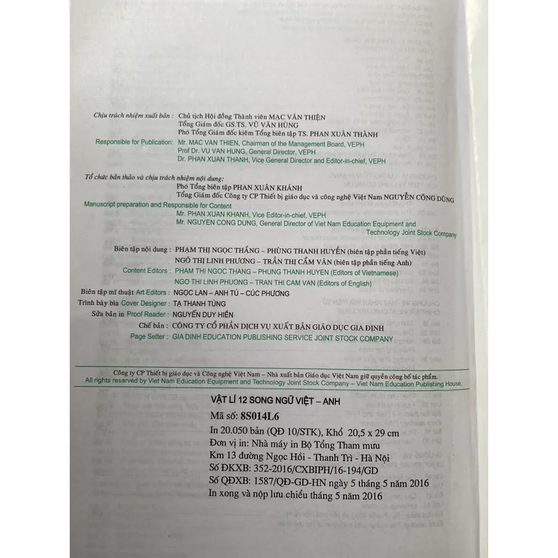 (Song ngữ) Vật Lí 12 song ngữ Việt Anh 603160