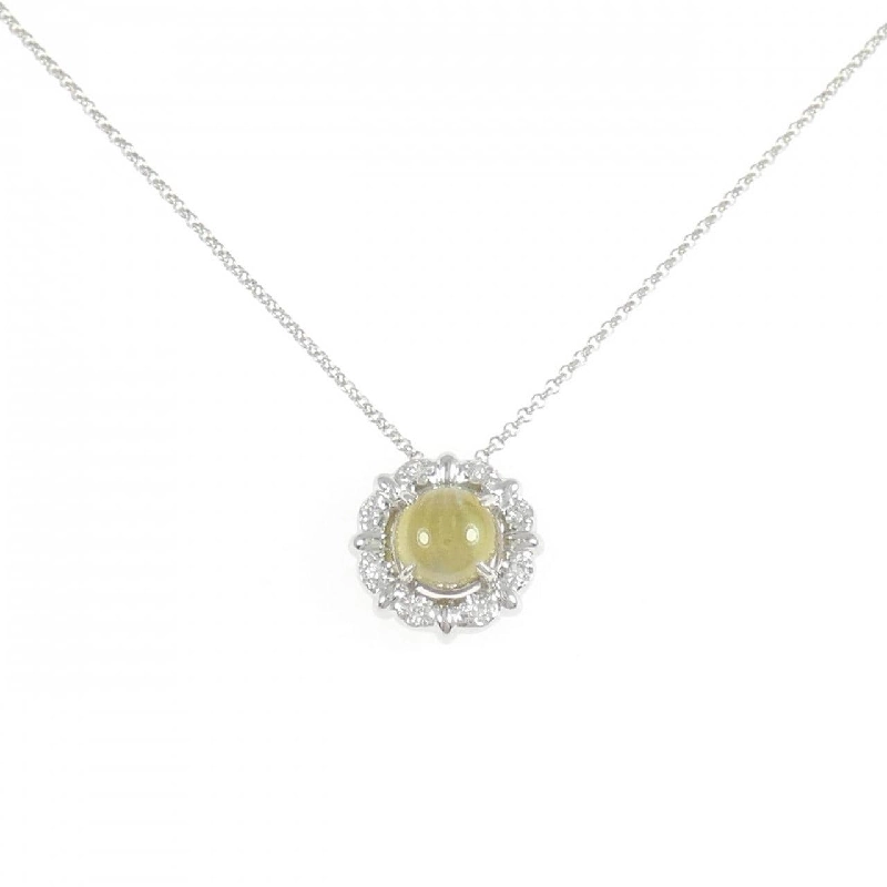 Dây chuyền Chrysolite Cat's Eye PT900/PT850 1.25CT - Hàng hiệu Chính hãng 856176