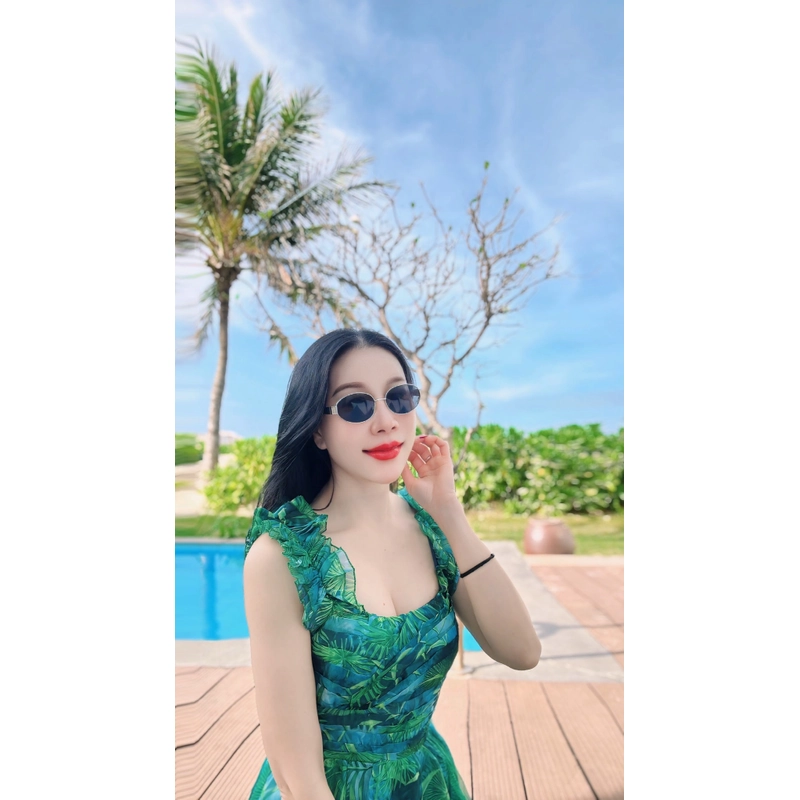 Đầm voan xanh sát nách  518862